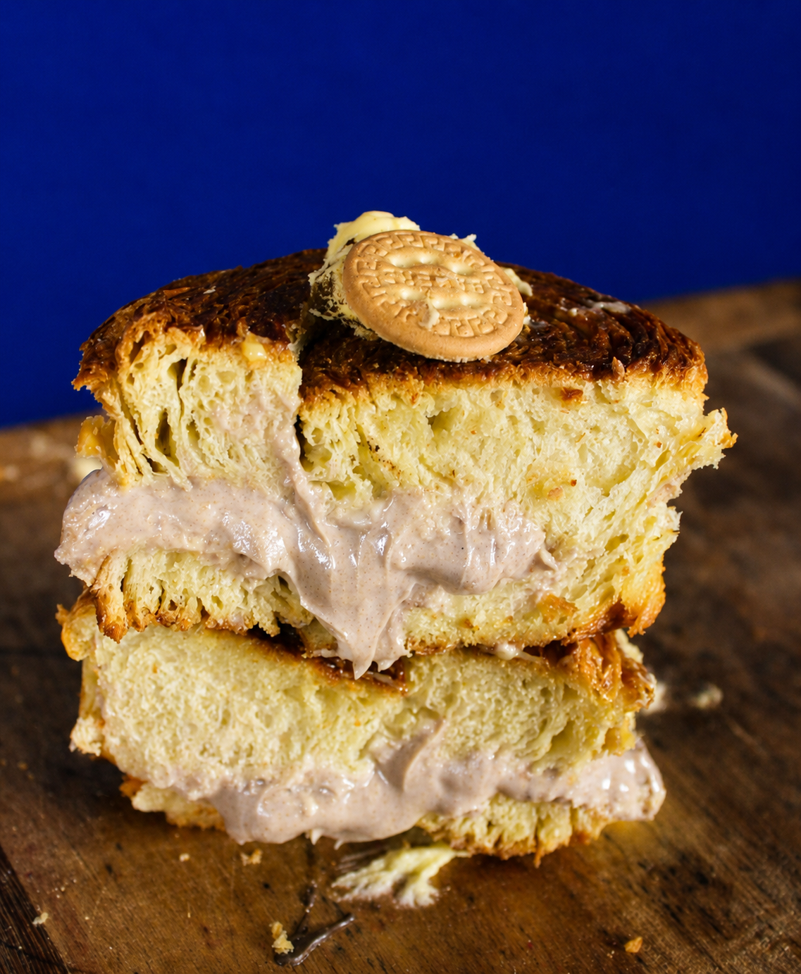 Coffee Espresso filled circular croissant cross-section showing espresso filling | Dough Couture